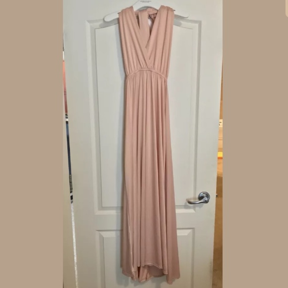Peach Multiway Convertible Maxi Dress